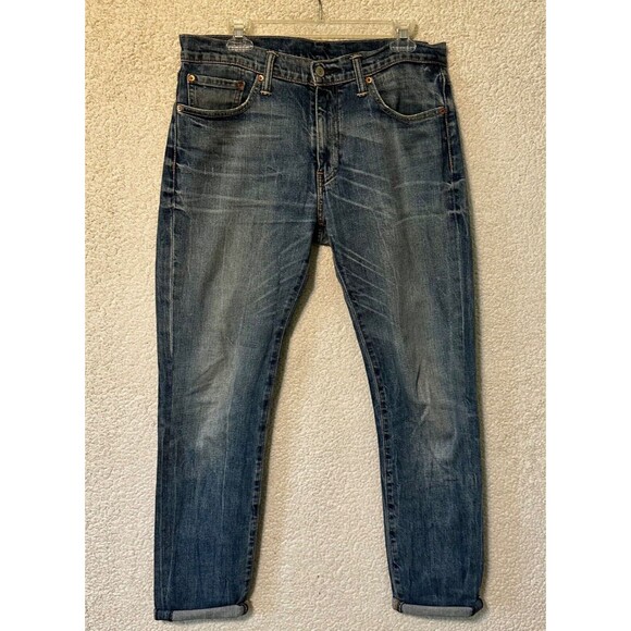 Levis Jeans Mens Denim Pants 33X34 Blue‎ 511 Slim Straight Faded Whisker Zip Fly - Picture 1 of 16